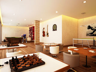 Flats Apartment Complex with ac indoor games room