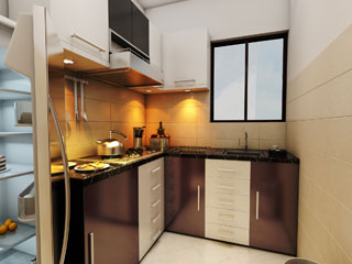 Flats Apartment Complex with big size kitchen